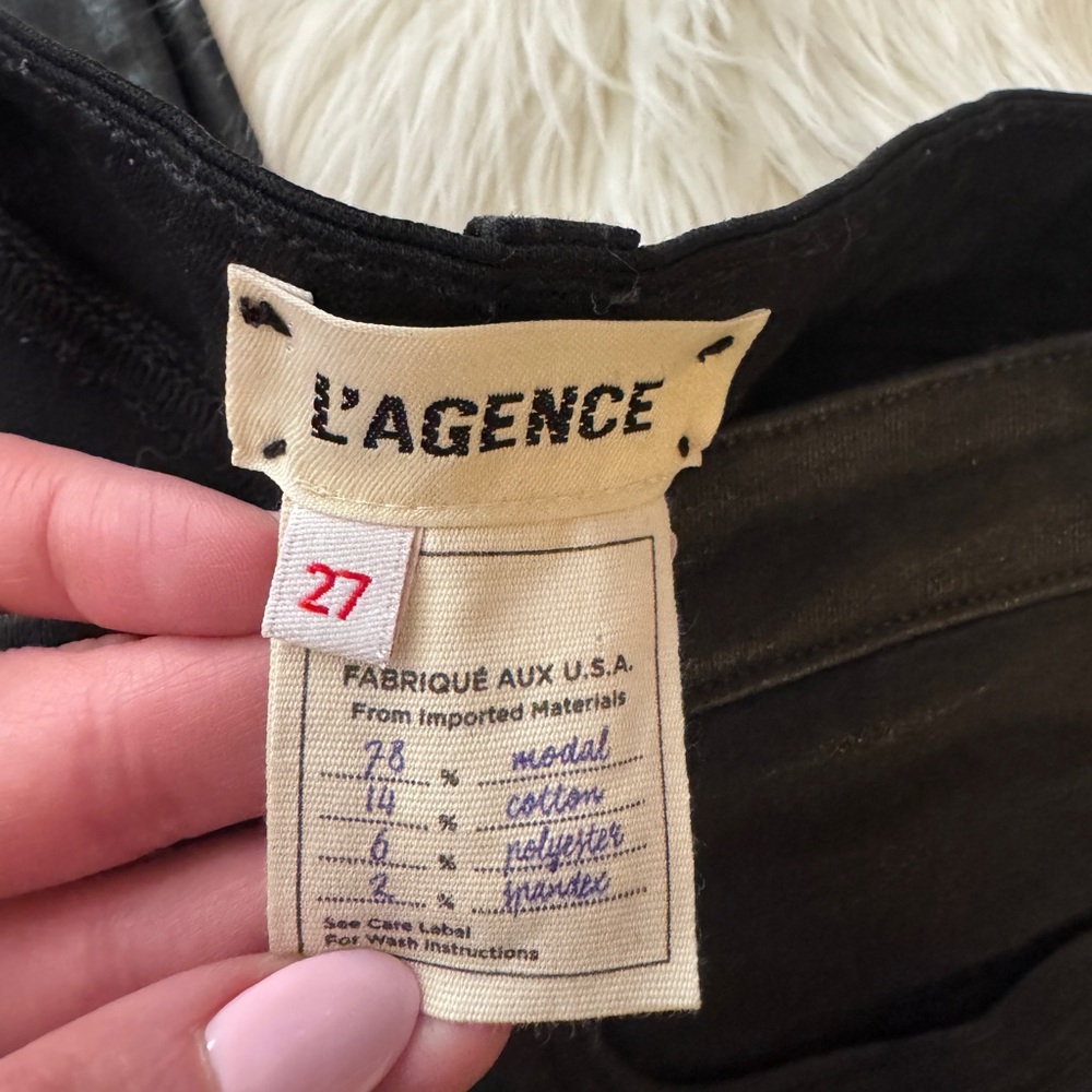 L'AGENCE Margot Coated High-Rise Skinny Jeans Size 27 - Picture 5 of 7